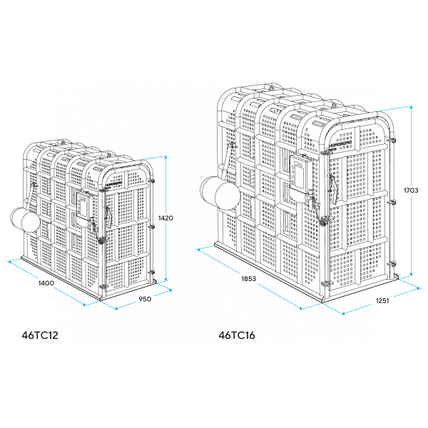 Клеть для накачки грузовых колес и спецтехники увеличенная 46TC16