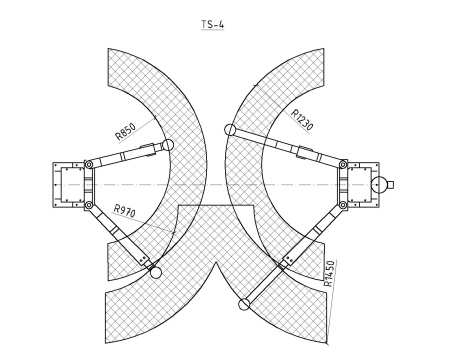Подъемник двухстоечный T-4 (прямые лапы)