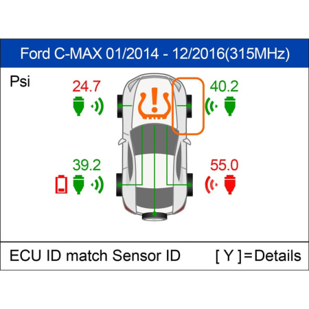 Комплект TPMS Autel Standart Kit, MaxiTPMS TS508, 60 датчиков TPMS, в комплекте